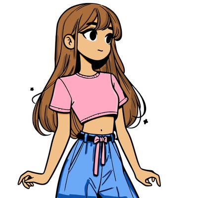 girl in a cute crop top