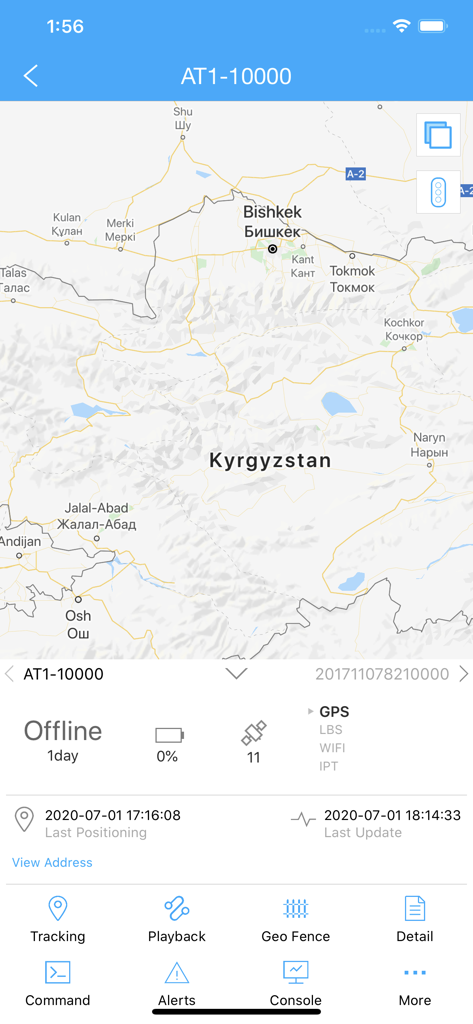 Tracksolid Pro - Aplicación Tracksolid Pro mostrando el mapa de rastreo GPS y el panel de estado del dispositivo