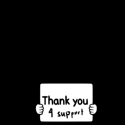 girl holding a thank you sign