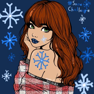 realistic girl with bangs looking over her shoulder