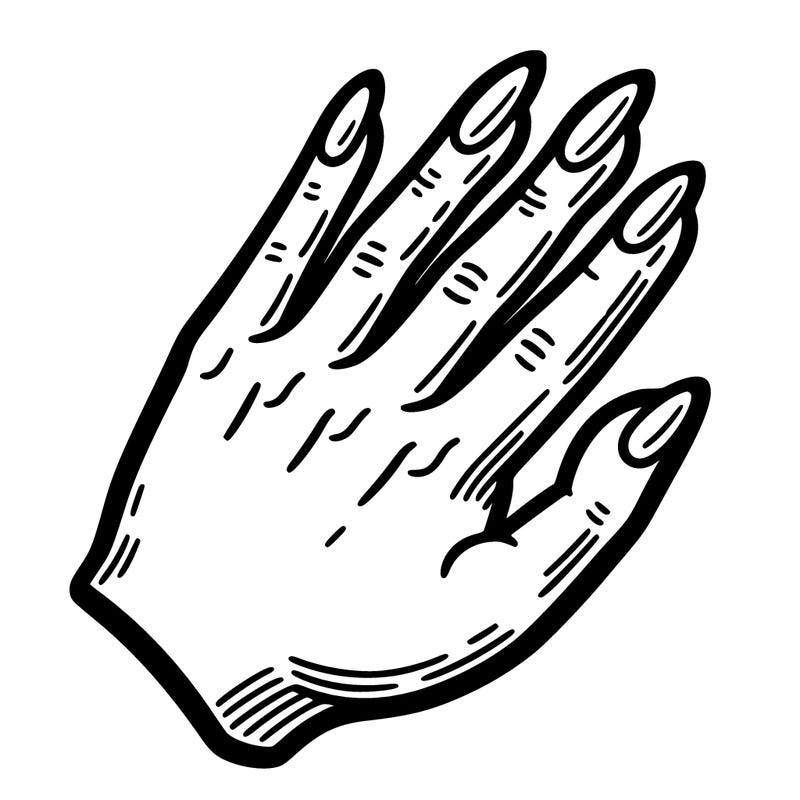 hand with nails