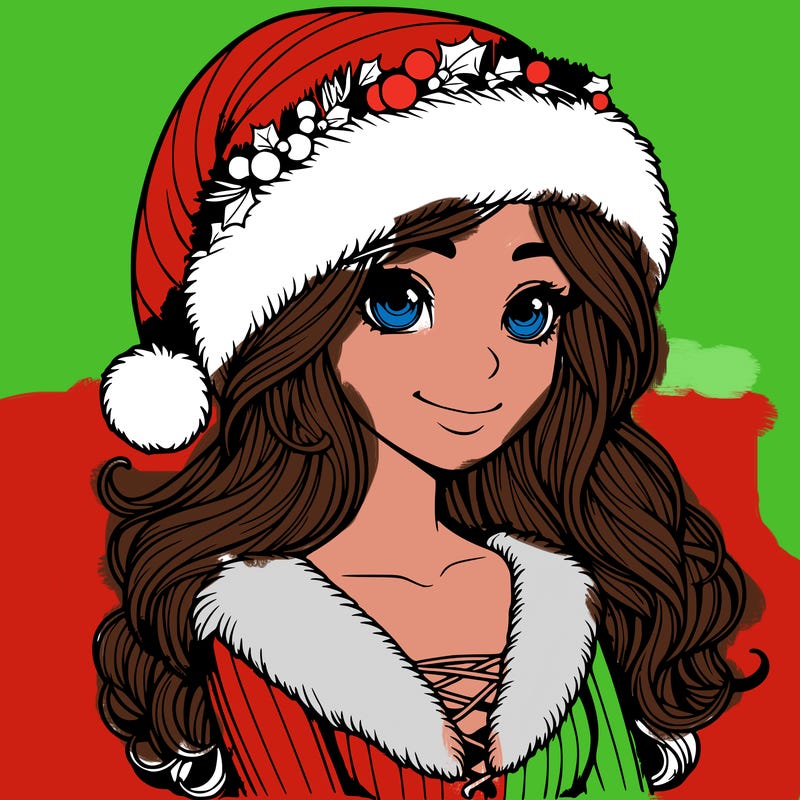 realistic christmas  girl