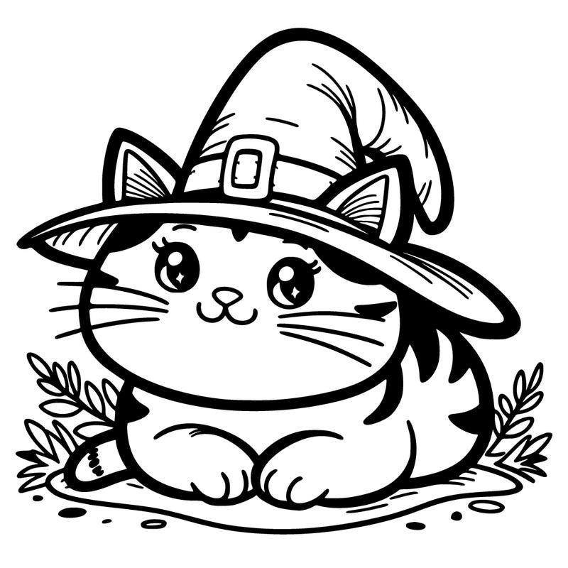cat in a wich hat
