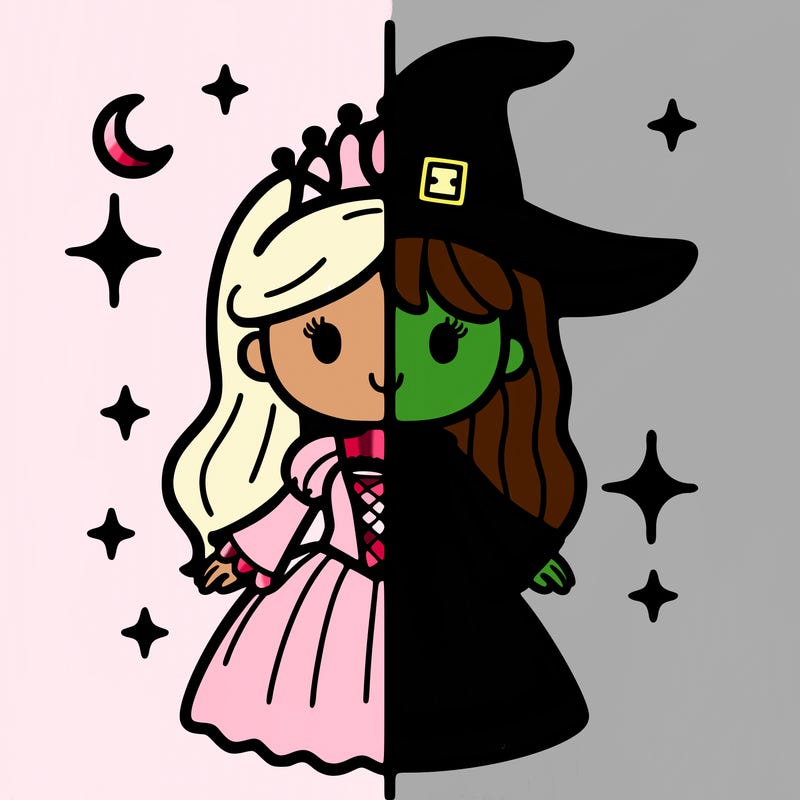 split princess and witch