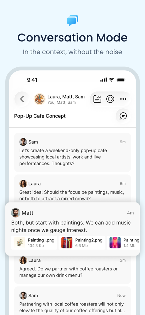 スレッド形式のメール会話を会話モードで表示するBlue Mailモバイルアプリ