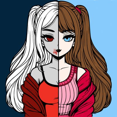 realistic girl split