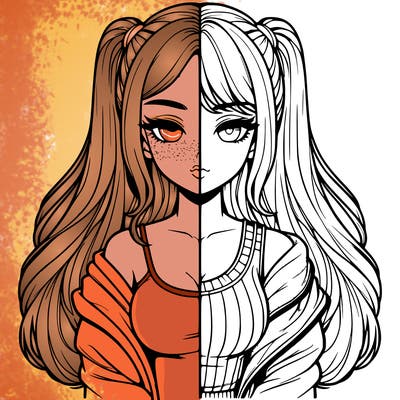 realistic girl split
