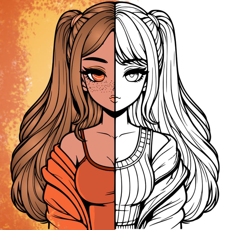 realistic girl split