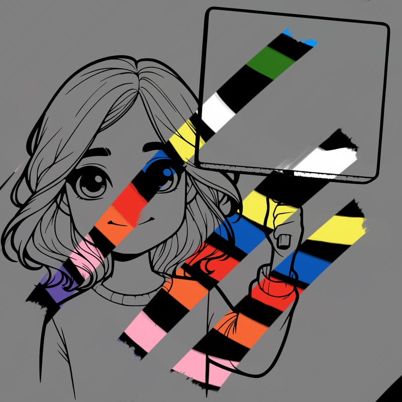 realistic girl holding up a sign