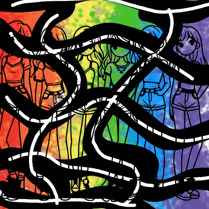 a group of girls wearing crop tops and shorts