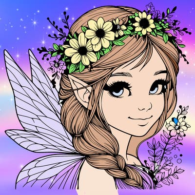 beautiful realistic fairy portrait
