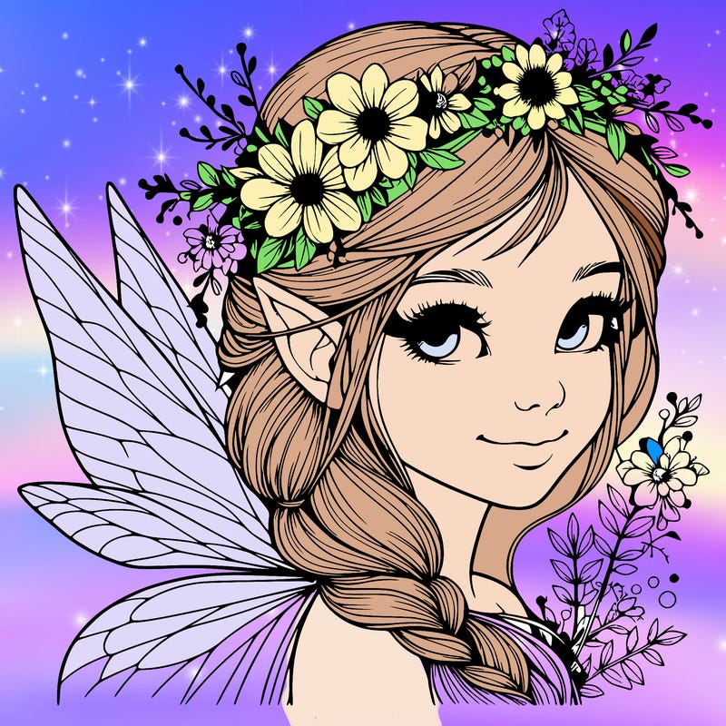 beautiful realistic fairy portrait