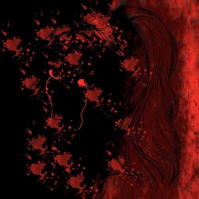 realistic girl with a ponytail on her hair and lips