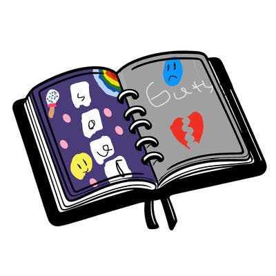 open note book blank