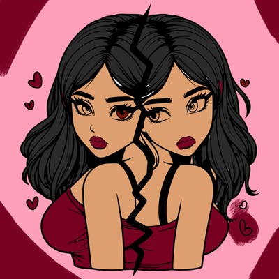 realistic girl split