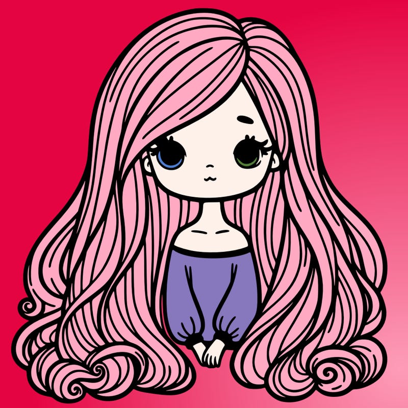 girl with very long hair