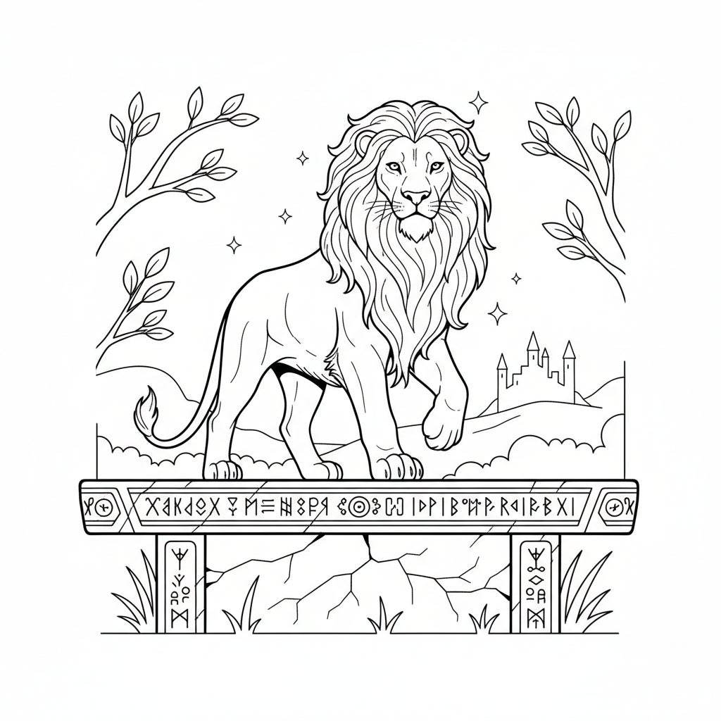 Aslan the Lion Coloring Page - Free Narnia Printable — Color Pop