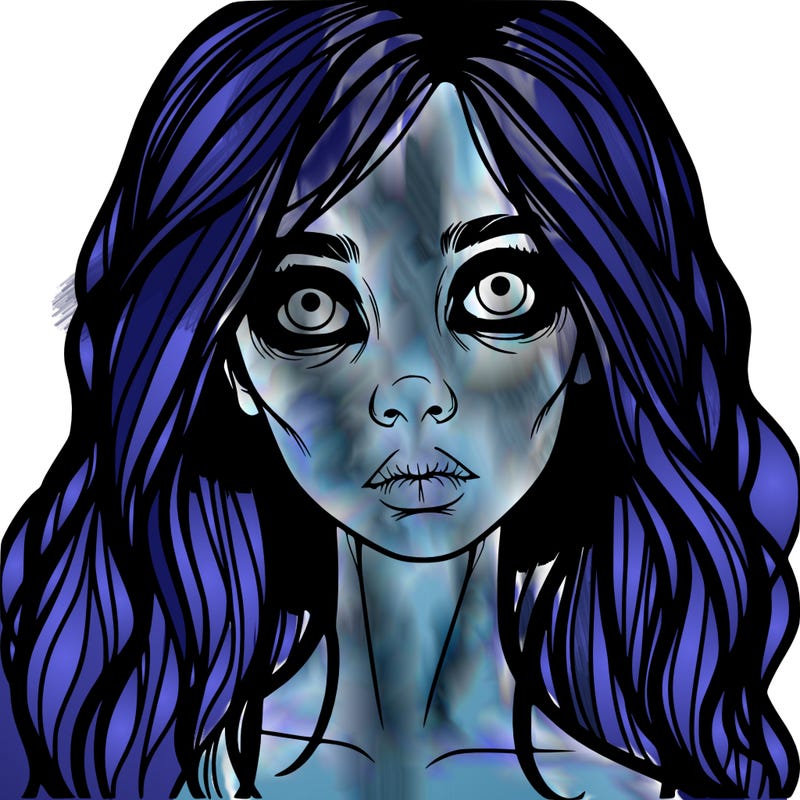 scary beautiful realistic girl