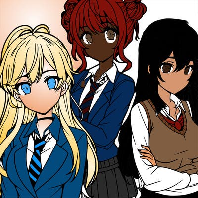 anime girls teenagers