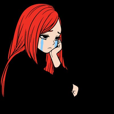 a realistic girl with depression