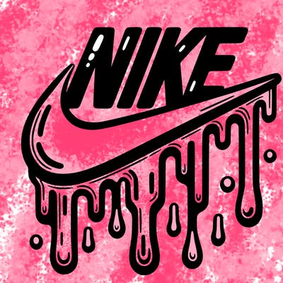dripping nike logo