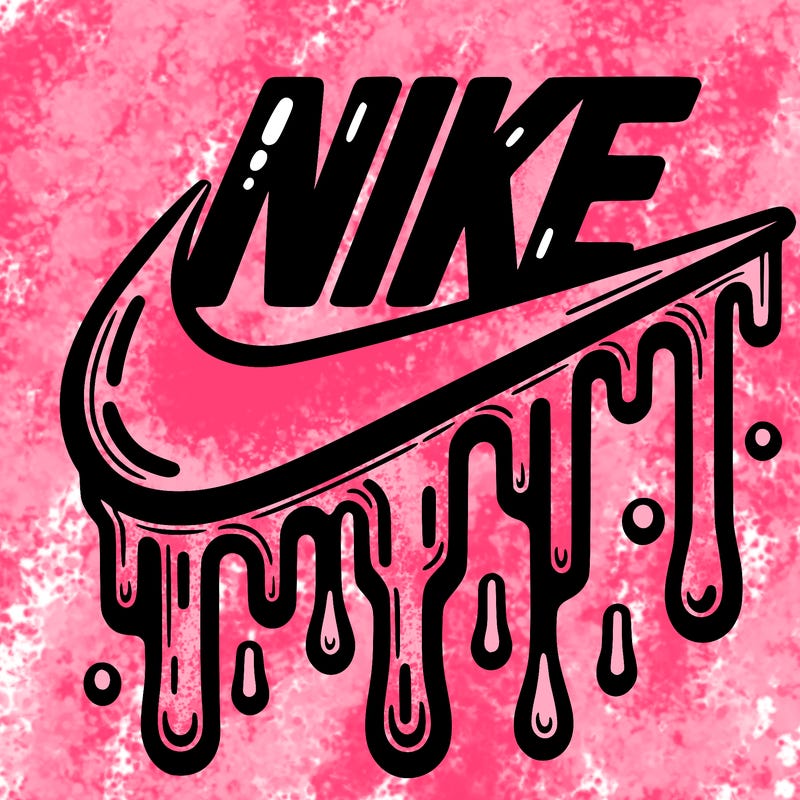 dripping nike logo