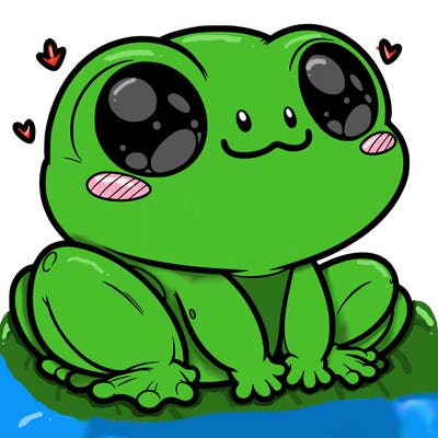 cute frog person realistic