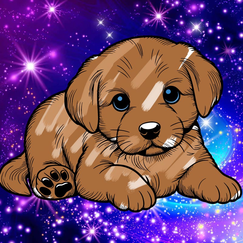 a cute realistic puppy