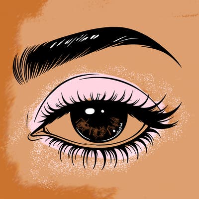 eye closed realistic