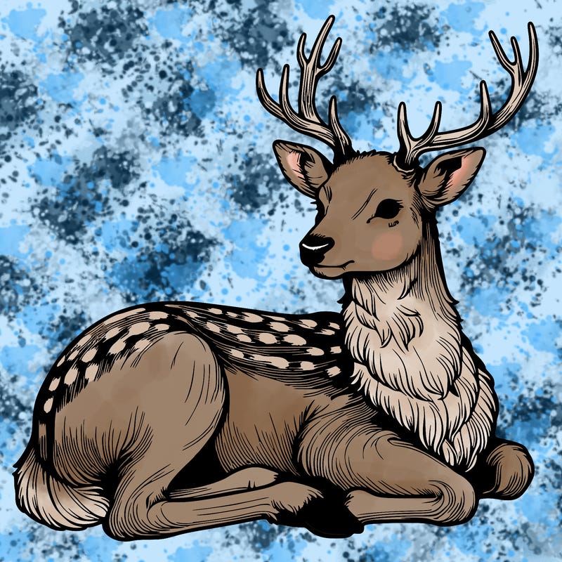 realistic deer with antlers