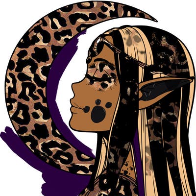 a realistic moon elf