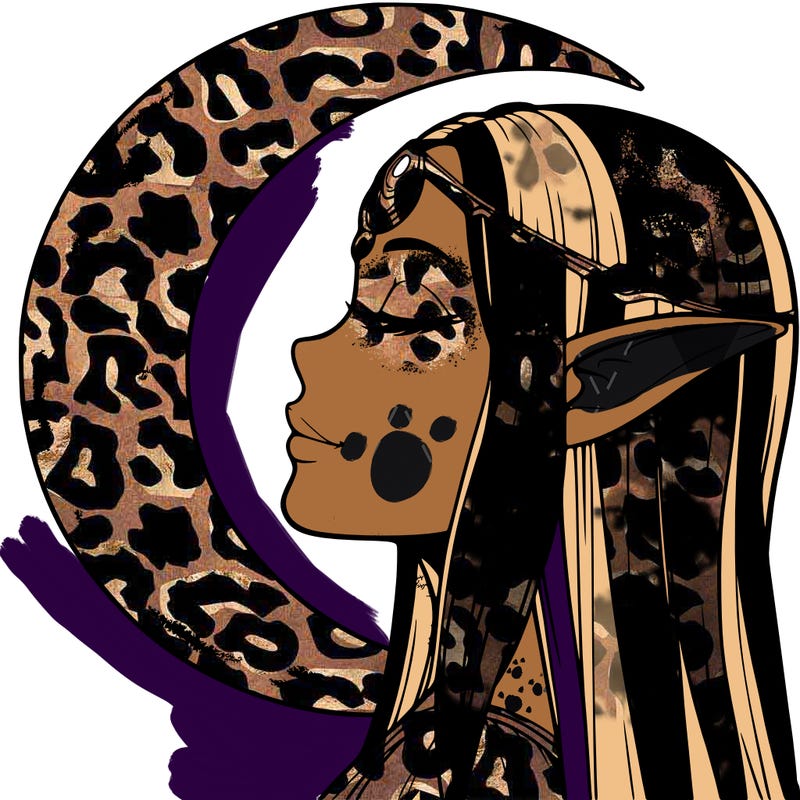 a realistic moon elf