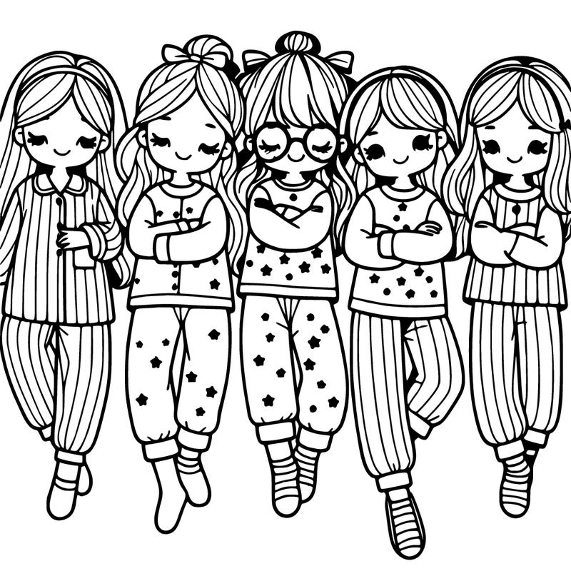 2 girls in pj's