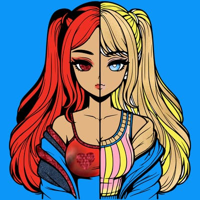 realistic girl split