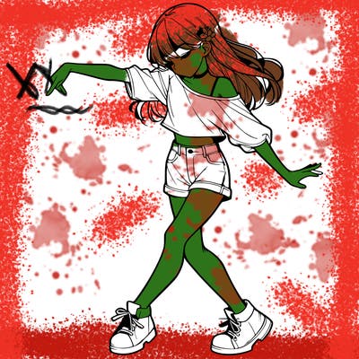 realistic girl danceing