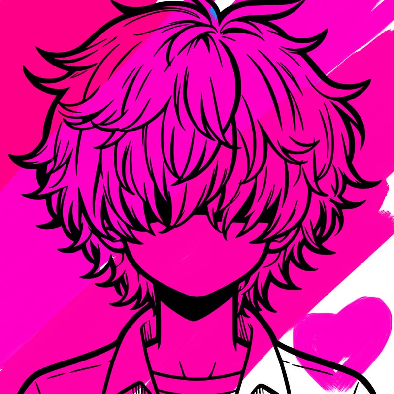 manga boy fluffy hair covering his eyes