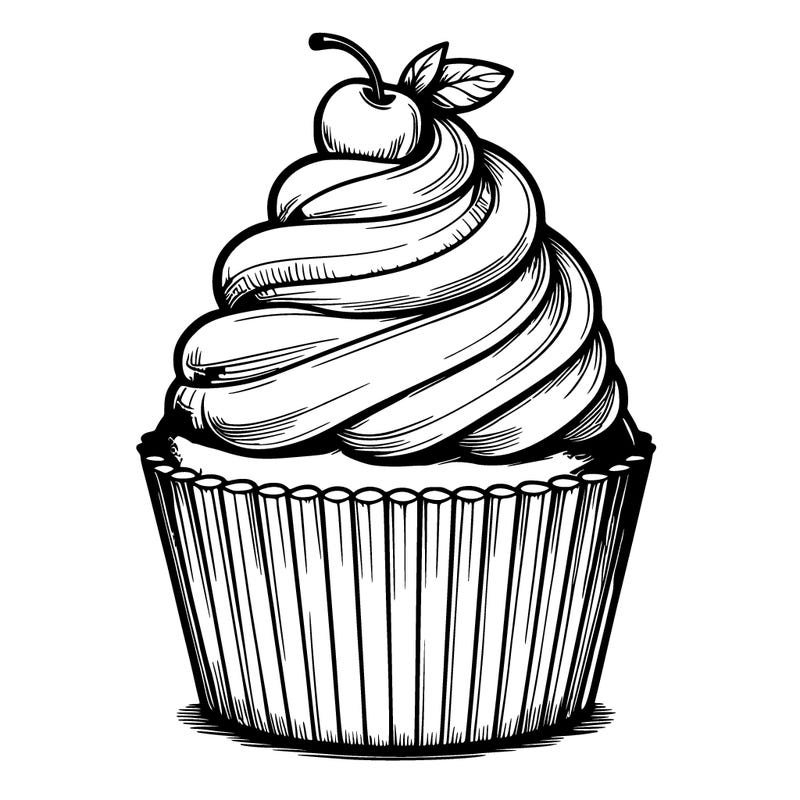 realistic cupcake