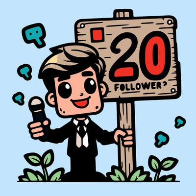 20 followers? sign