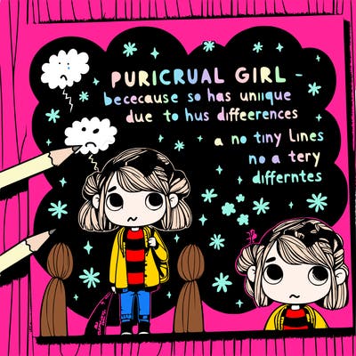 a weird girl being insulted because she is different