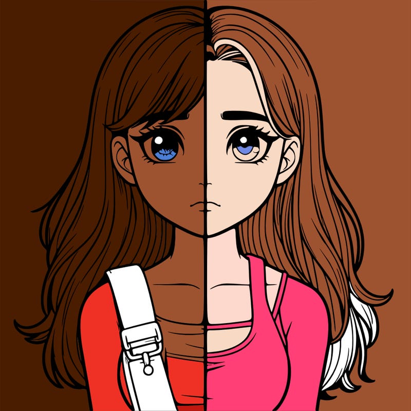 realistic girl split