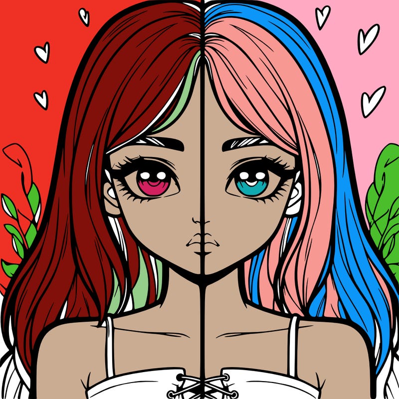 realistic girl split