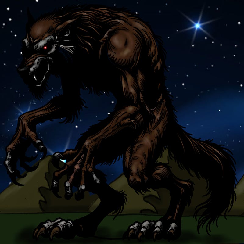 realistic scary werewolf