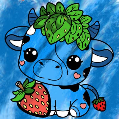 cute strawberry cow