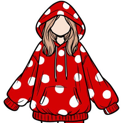 girl in oversized hoodie