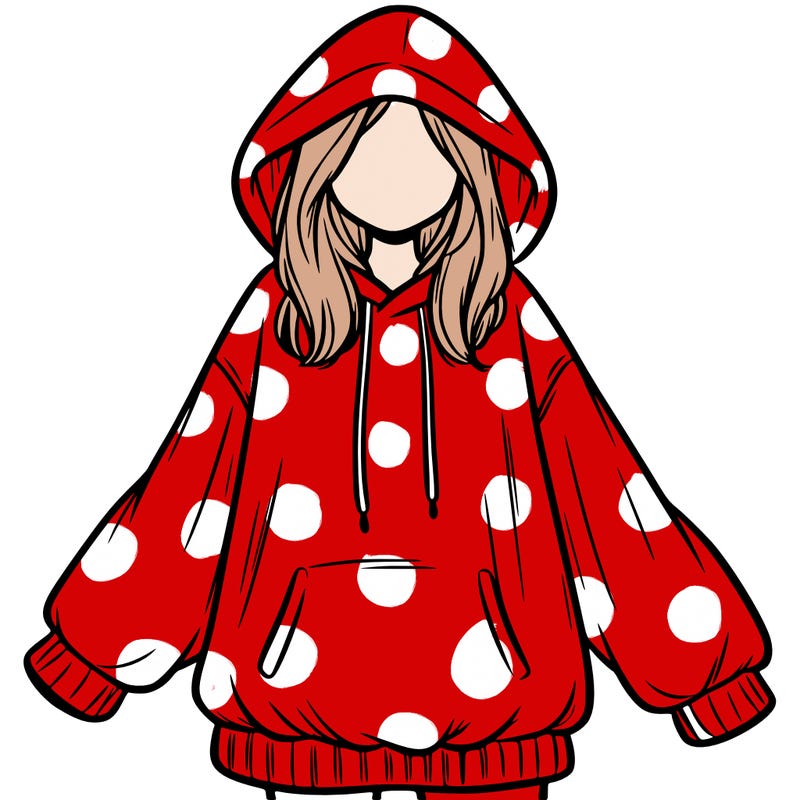 girl in oversized hoodie