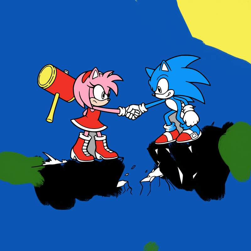 amy saveing sonic