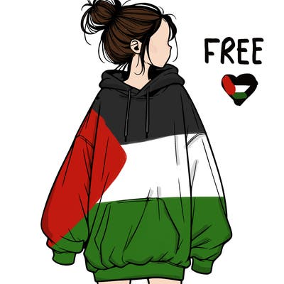 realistic girl with a oversized sweatshirt on and a bun