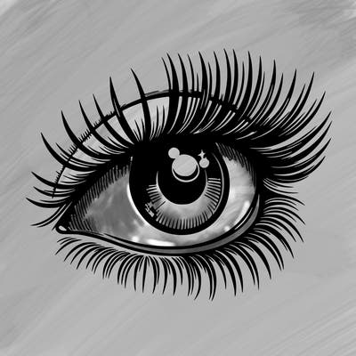realistic eye long eylashes