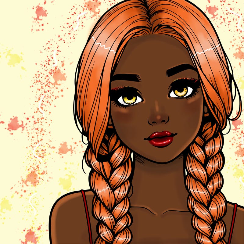 realistic girl with braids