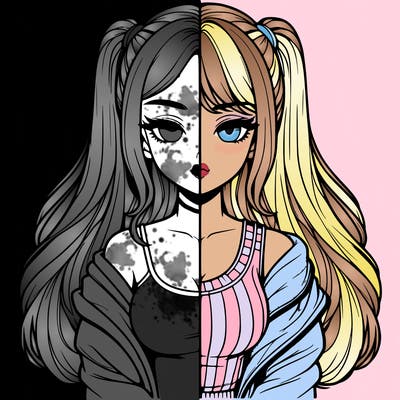 realistic girl split